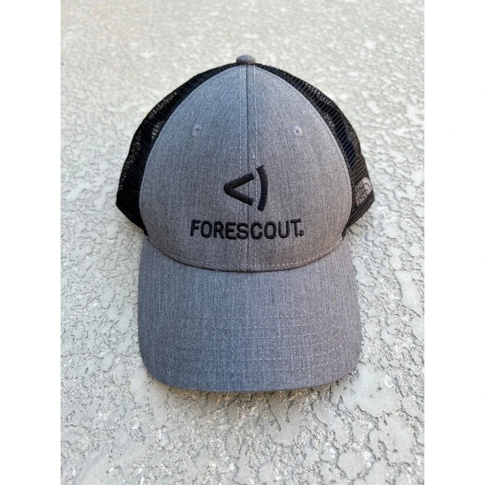 The North Face Baseball Hat Snap Back Black Gray Forescout One Size